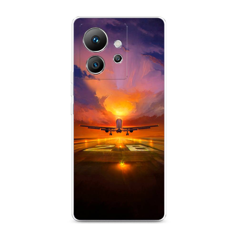 

Чехол на Infinix Zero Ultra 5G "Самолет на посадке", Оранжевый;синий, 3102850-6