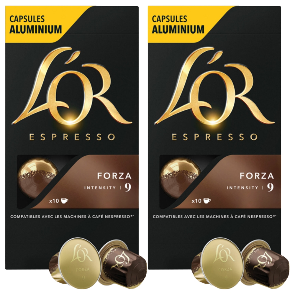 фото Кофе в алюминиевых капсулах l'or espresso forza для кофемашин nespresso, 10 капсул х 2 уп