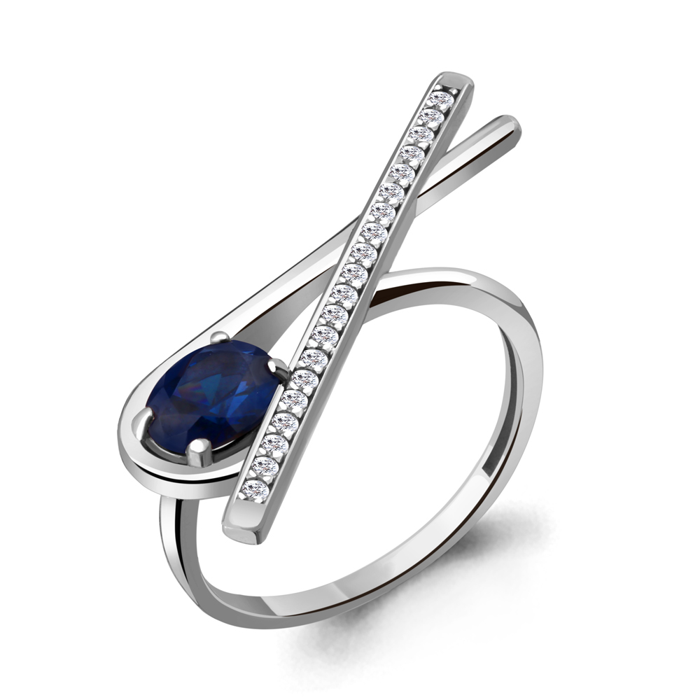 

Кольцо из серебра с фианитом Aquamarine Aquamarine 68804АБ_925_р р. 17,5, 68804АБ_925_р