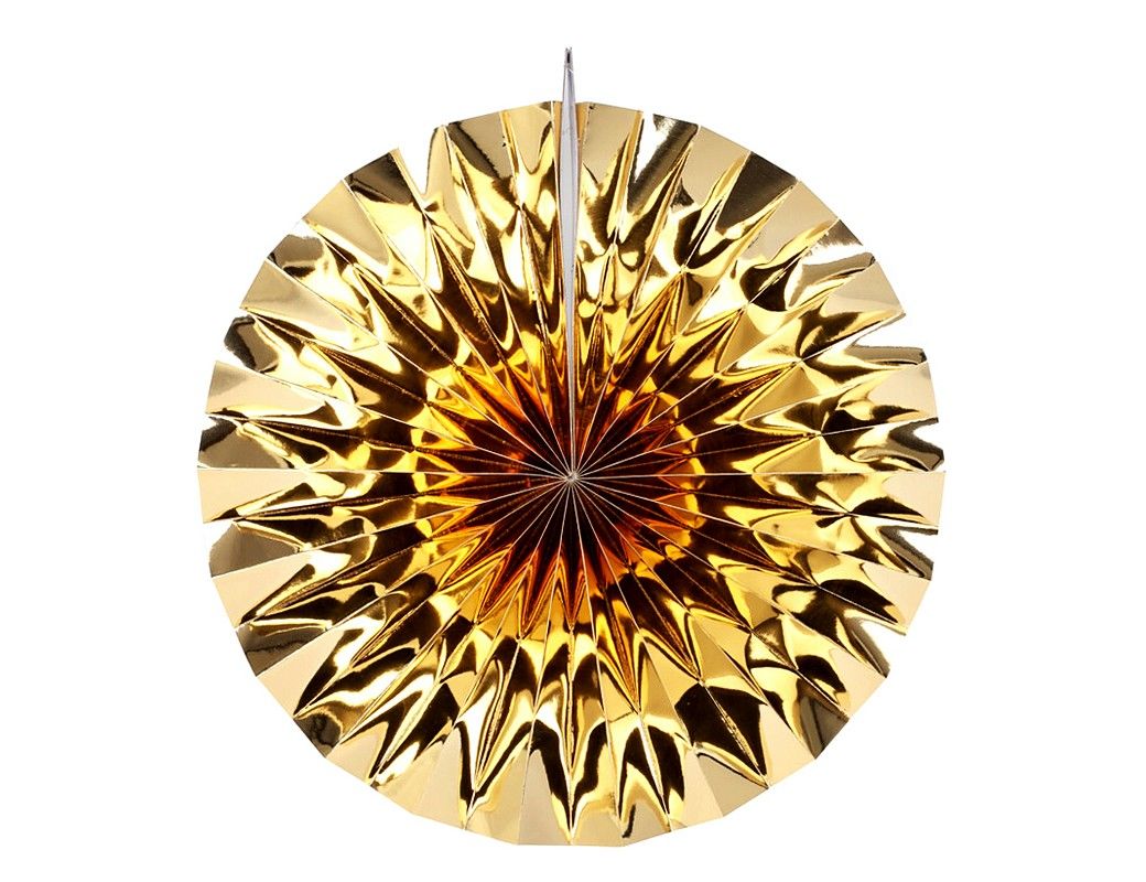 Cкладное декоративное украшение АВАНТЮР, бумага, золотое, 30 см, Koopman International