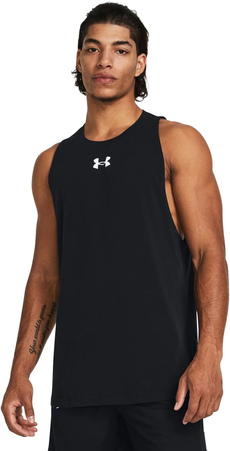 

Майка мужская Under Armour UA BASELINE COTTON TANK черная SM, Черный, UA BASELINE COTTON TANK