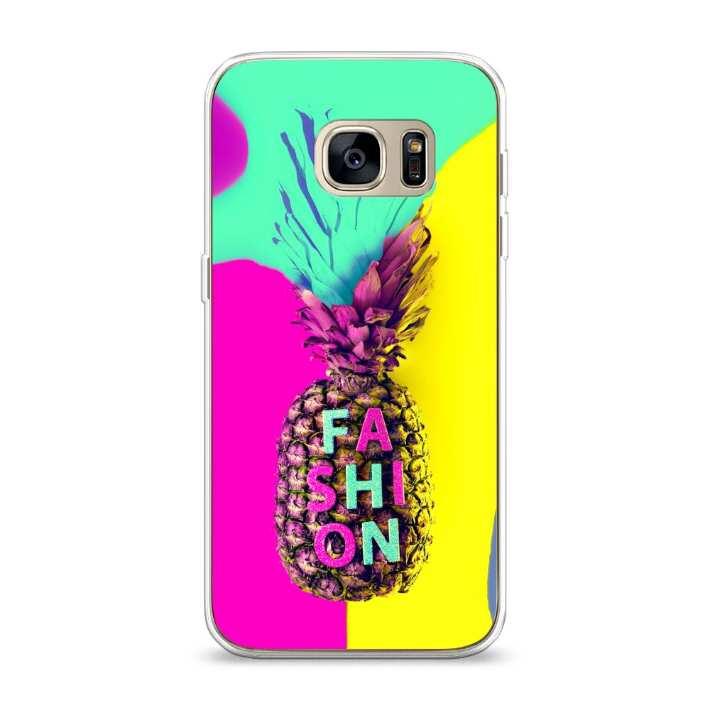 

Чехол Awog на Samsung Galaxy S7 "Кислотный ананас", Желтый;розовый;голубой, 24550-10