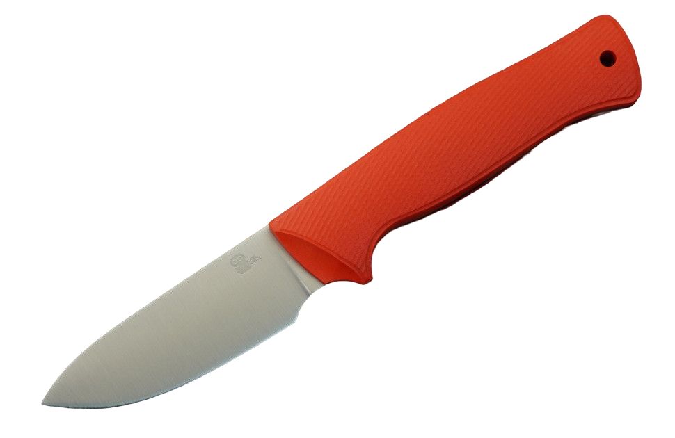 

Нож-скиннер Owl Knife Ulula, сталь Bohler N690, рукоять красная G-10, Оранжевый, Ulula