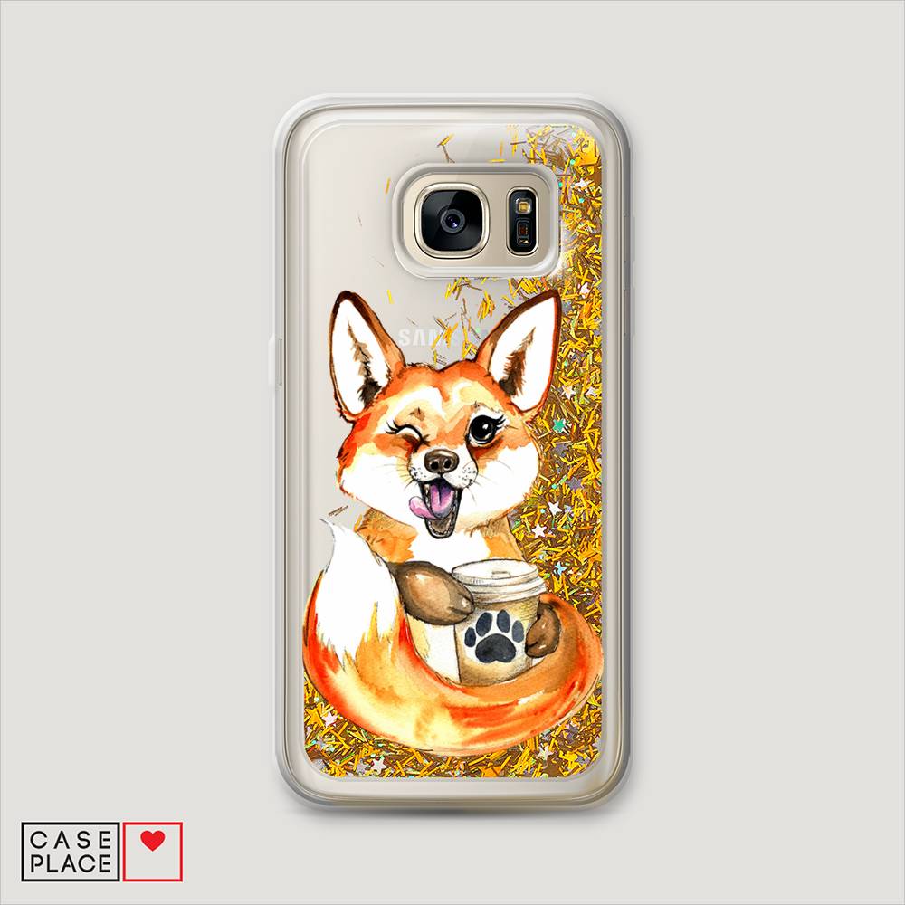 

Чехол Awog на Samsung Galaxy S7 "Подмигивающая лиса с кофе", Оранжевый;белый;коричневый, 24590-1