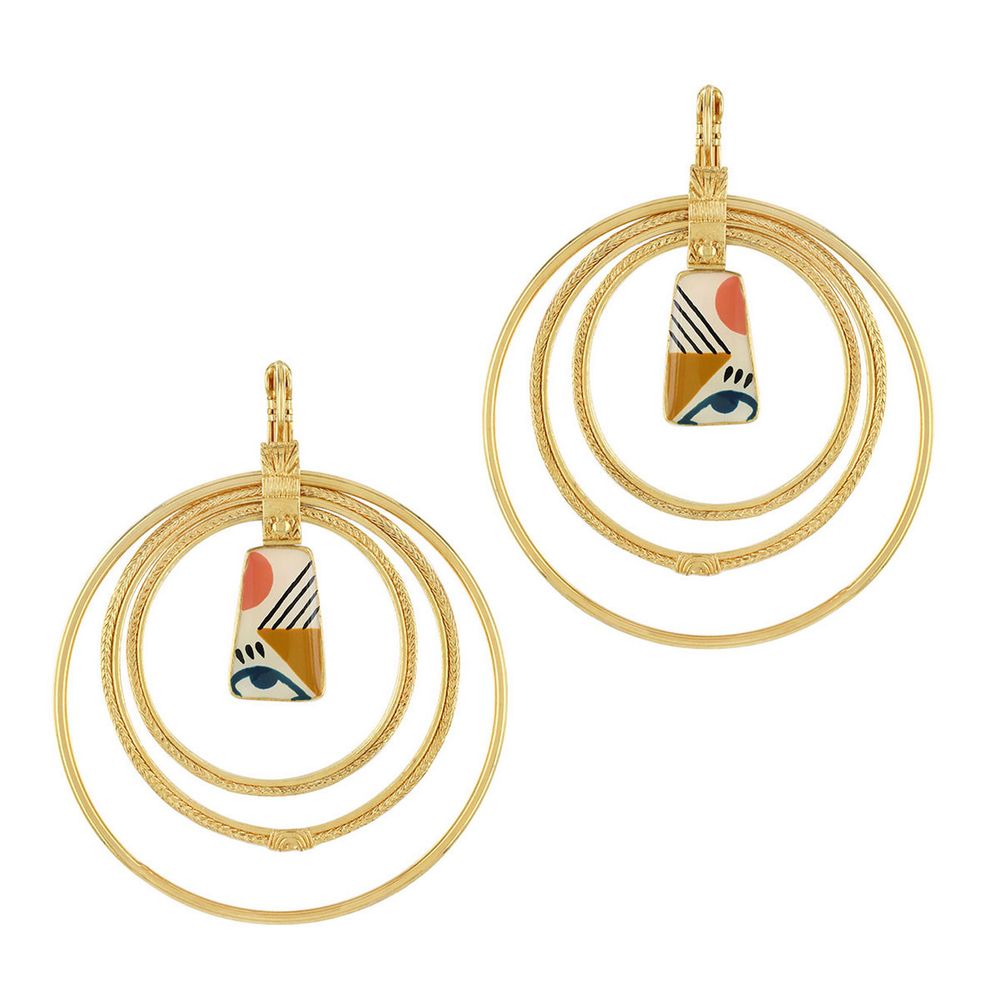 

Серьги из бижутерного сплава со смолой TARATATA TT-E23-11797, TT-E23-11797