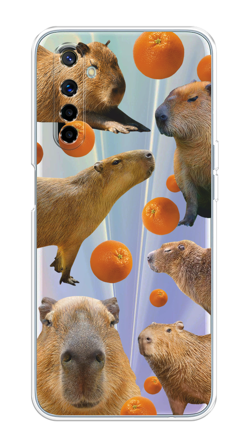 

Чехол на Realme 6 "Капибара и апельсины", Бежевый;оранжевый, 252750-1