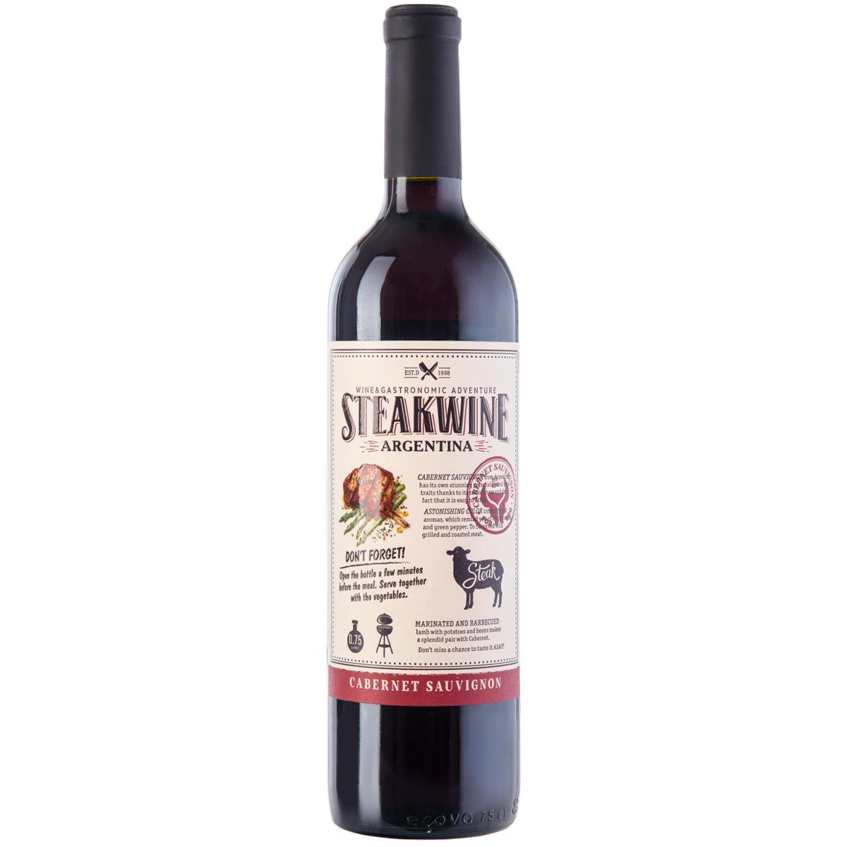 

Вино Steakwine Cabernet Sauvignon красное полусухое 0,75 л