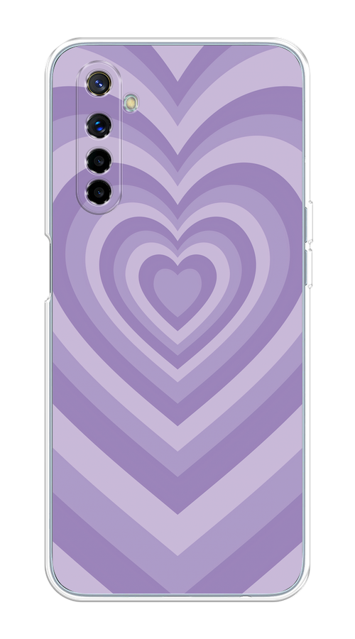 

Чехол на Realme 6 "Violet heart latte", Фиолетовый, 252750-1