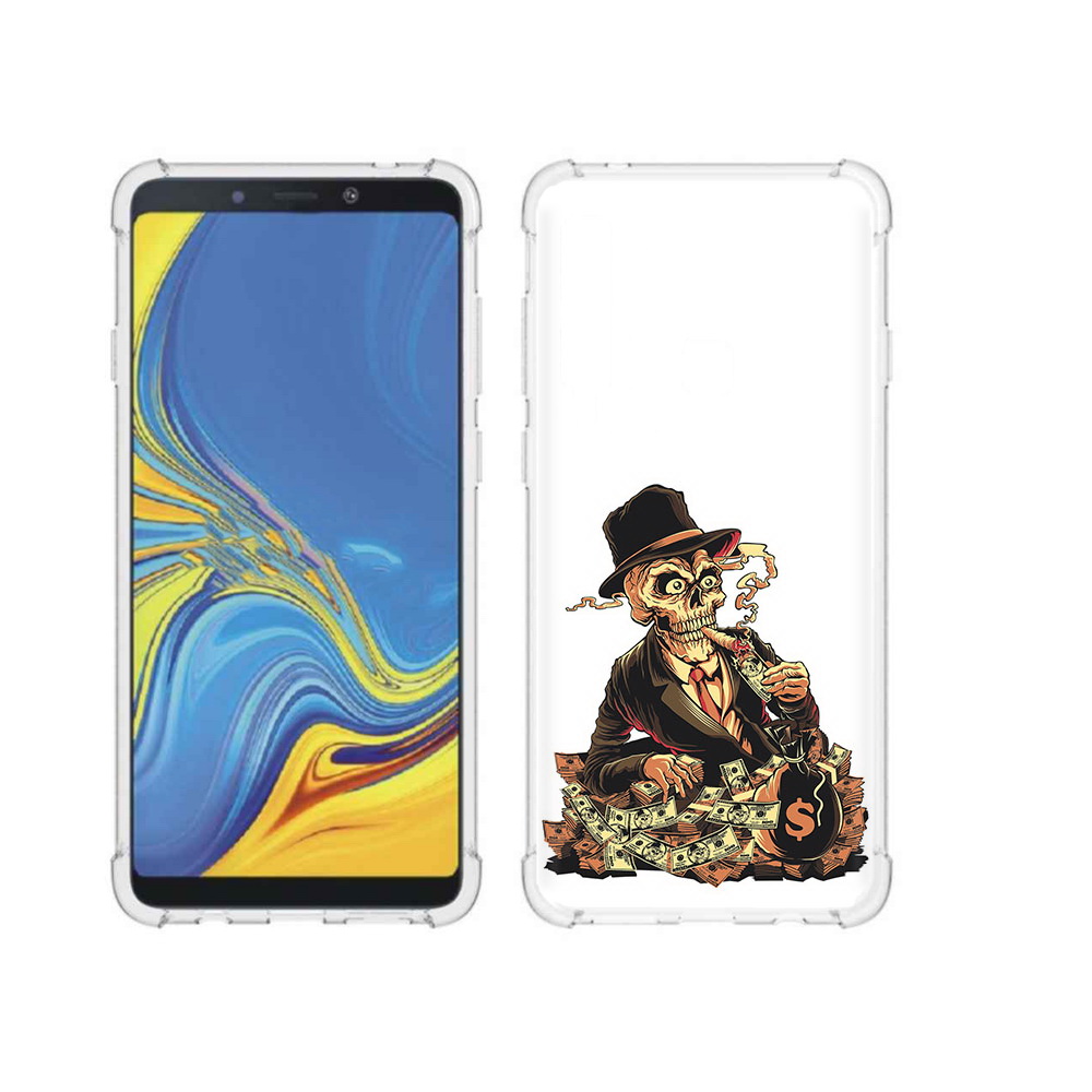 

Чехол MyPads Tocco для Samsung Galaxy A9 нарисованный череп с сигаретой (PT118683.560.515), Прозрачный, Tocco