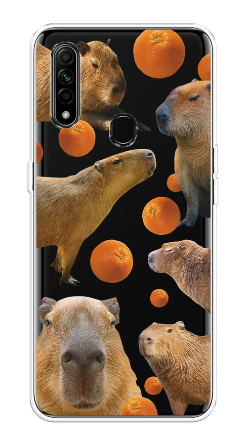 

Чехол на Oppo A31 "Капибара и апельсины", Бежевый;оранжевый, 252250-1