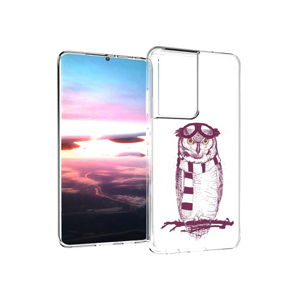 

Чехол MyPads Tocco для Samsung Galaxy S21 Ultra сова-летчик (PT157307.497.612), Прозрачный, Tocco