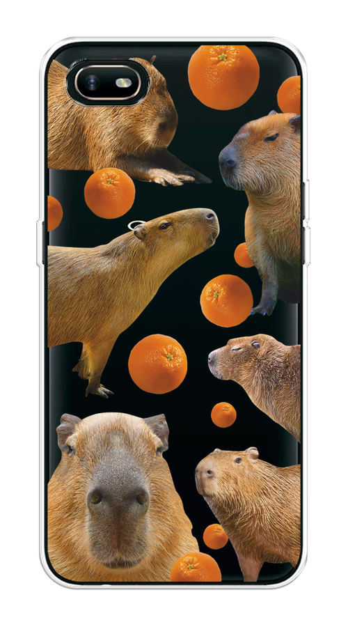 

Чехол на Oppo A1k "Капибара и апельсины", Бежевый;оранжевый, 252150-1