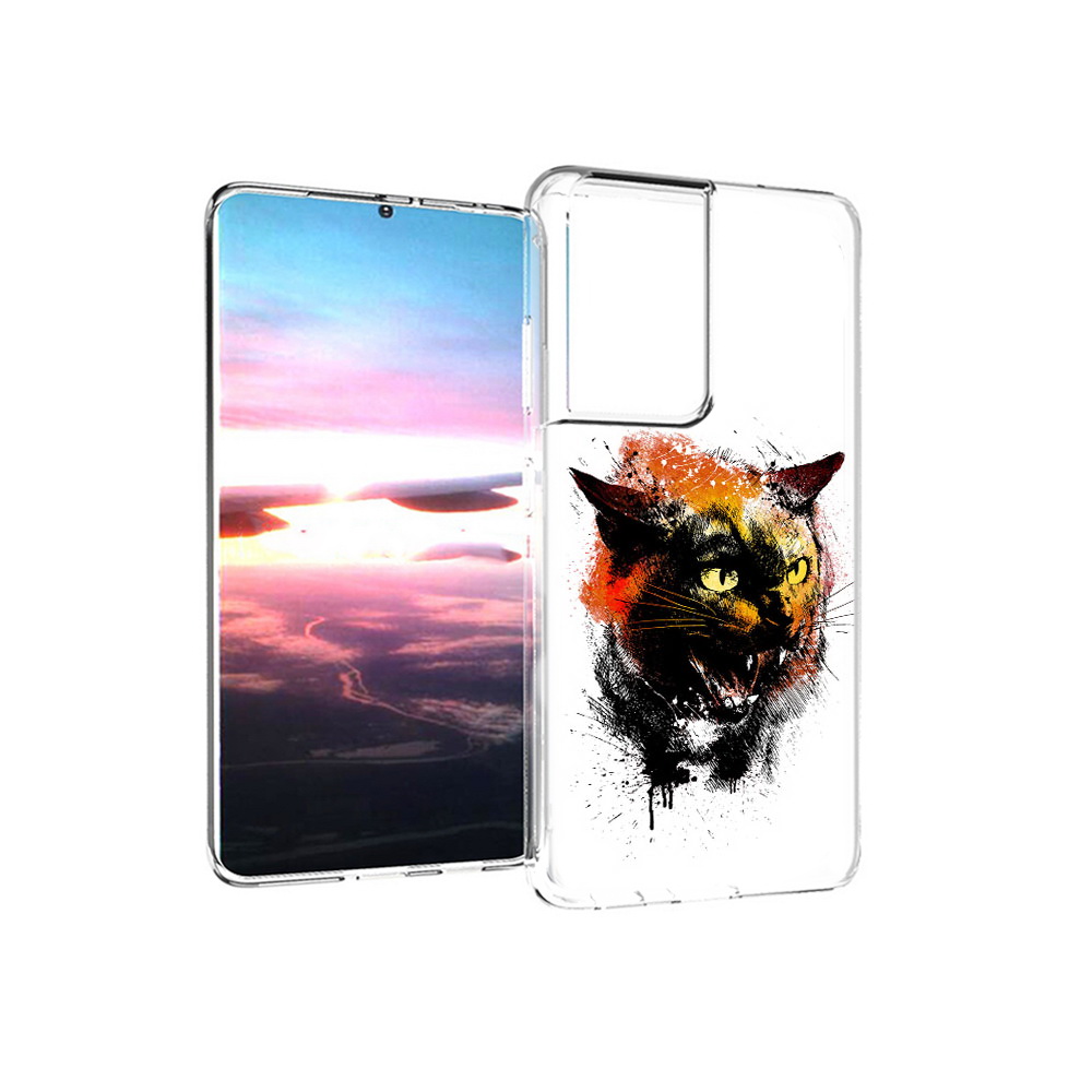 

Чехол MyPads Tocco для Samsung Galaxy S21 Ultra сиамский кот (PT157307.497.598), Прозрачный, Tocco