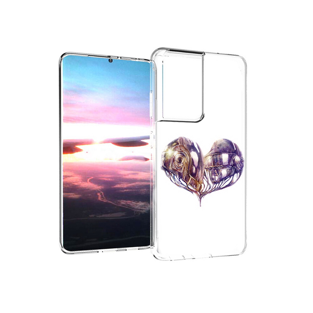 

Чехол MyPads Tocco для Samsung Galaxy S21 Ultra сердце абстракция (PT157307.497.596), Прозрачный, Tocco