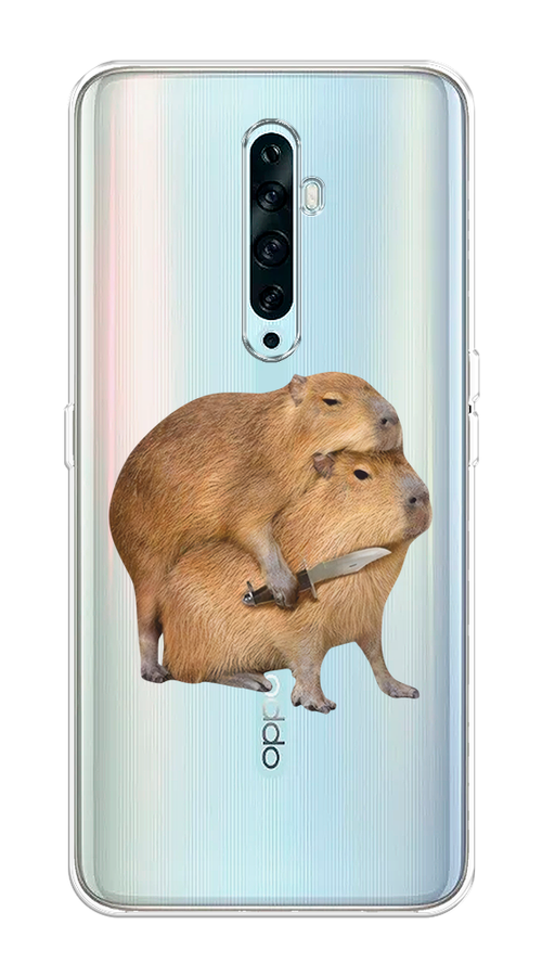 

Чехол на Oppo Reno 2Z "Капибара с ножом", Бежевый, 251850-1