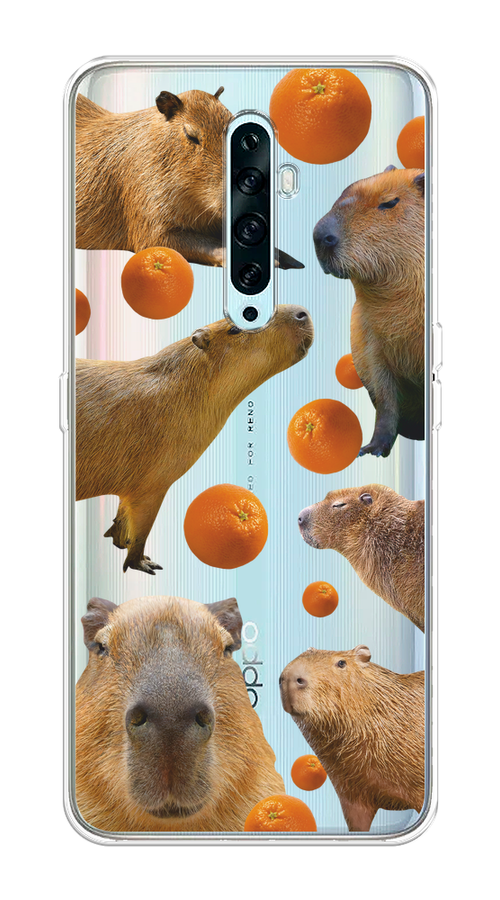 

Чехол на Oppo Reno 2Z "Капибара и апельсины", Бежевый;оранжевый, 251850-1