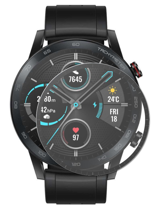 Полимерное защитное стекло Red Line для Honor Magic Watch 2 42mm PMMA 3D Black УТ000022897