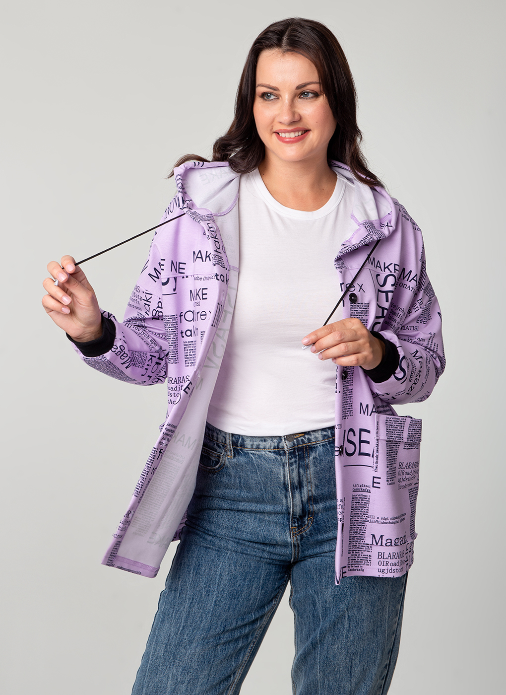 

Толстовка женская Каляев 61866 фиолетовая 50 RU, 61866