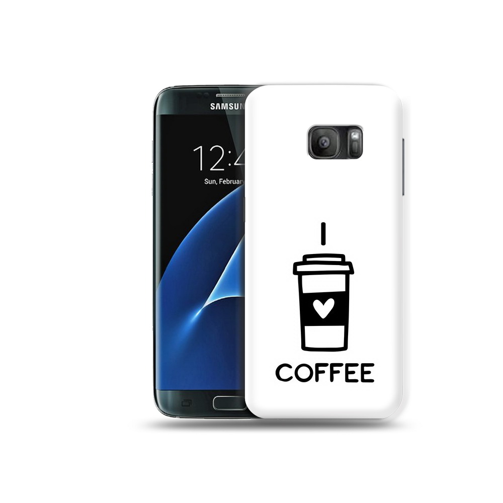 

Чехол MyPads Tocco для Samsung Galaxy S7 Я люблю кофе, Прозрачный, Tocco