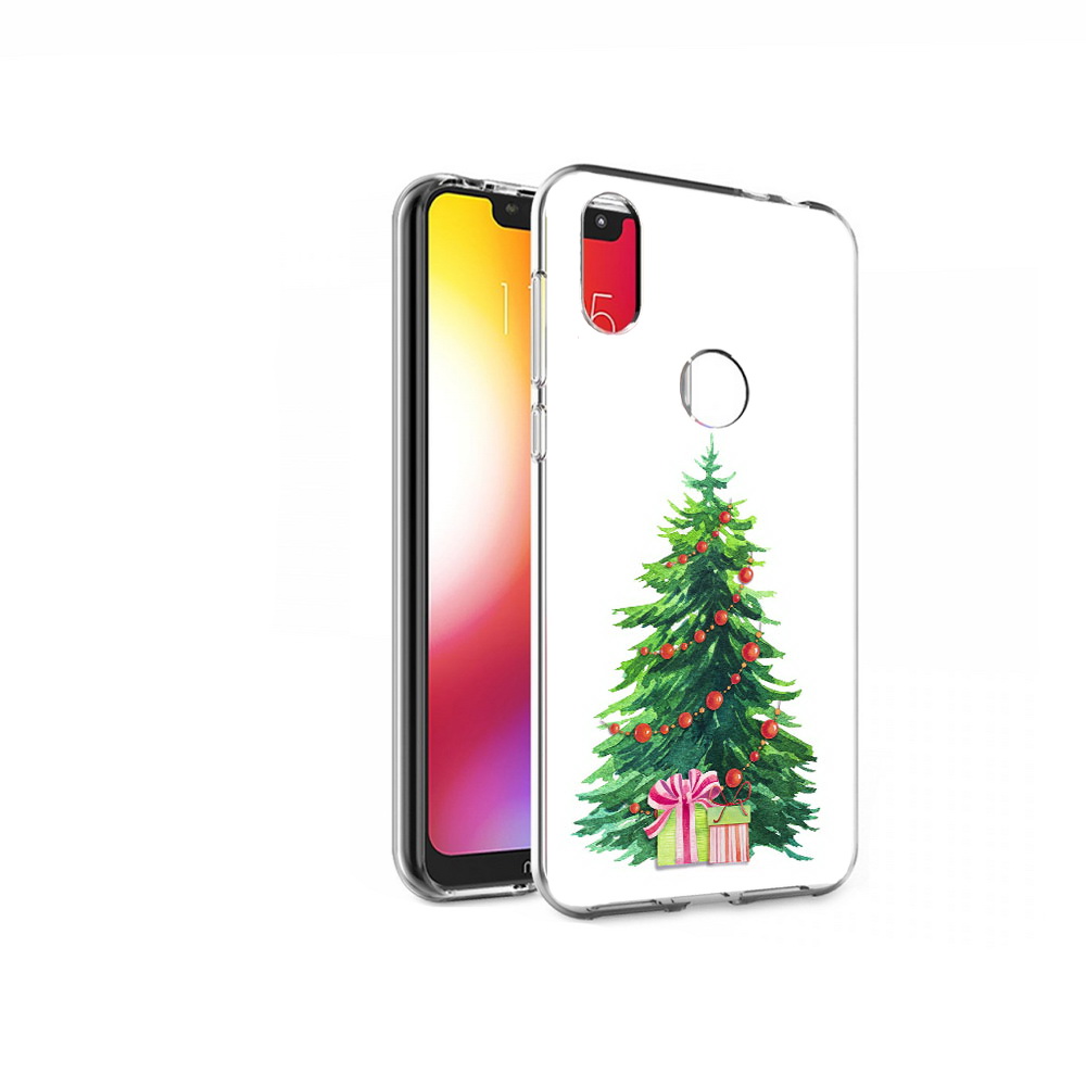 

Чехол MyPads Tocco для Motorola One Елка новогодняя с подарками акварель (PT126881.369.78), Прозрачный, Tocco