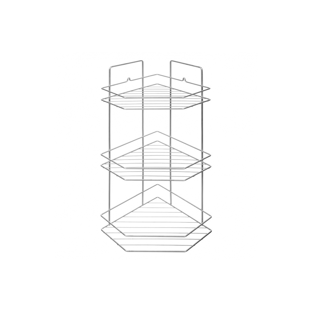 Полка для ванной комнаты РемоКолор 67-0-655 угловая 3-х ярусная хром