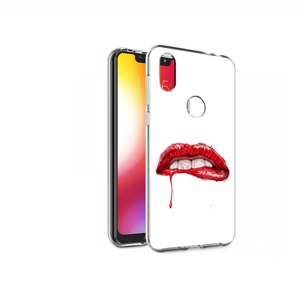 

Чехол MyPads Tocco для Motorola One яркие красные губы (PT126881.369.706), Прозрачный, Tocco