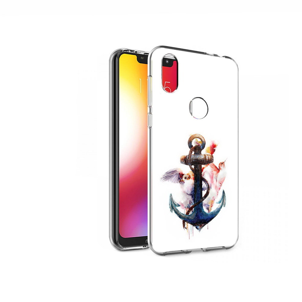 

Чехол MyPads Tocco для Motorola One якорь с птицами (PT126881.369.703), Прозрачный, Tocco