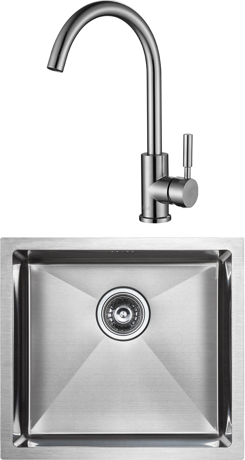 

Комплект Paulmark Marx PM214844-BS брашированная нерж. сталь + Смеситель Paulmark Holstein, Marx PM214844-BS брашированная нерж. сталь + Смеситель Paulmark Holstein Ho212063-NI для кухонной мойки, никель