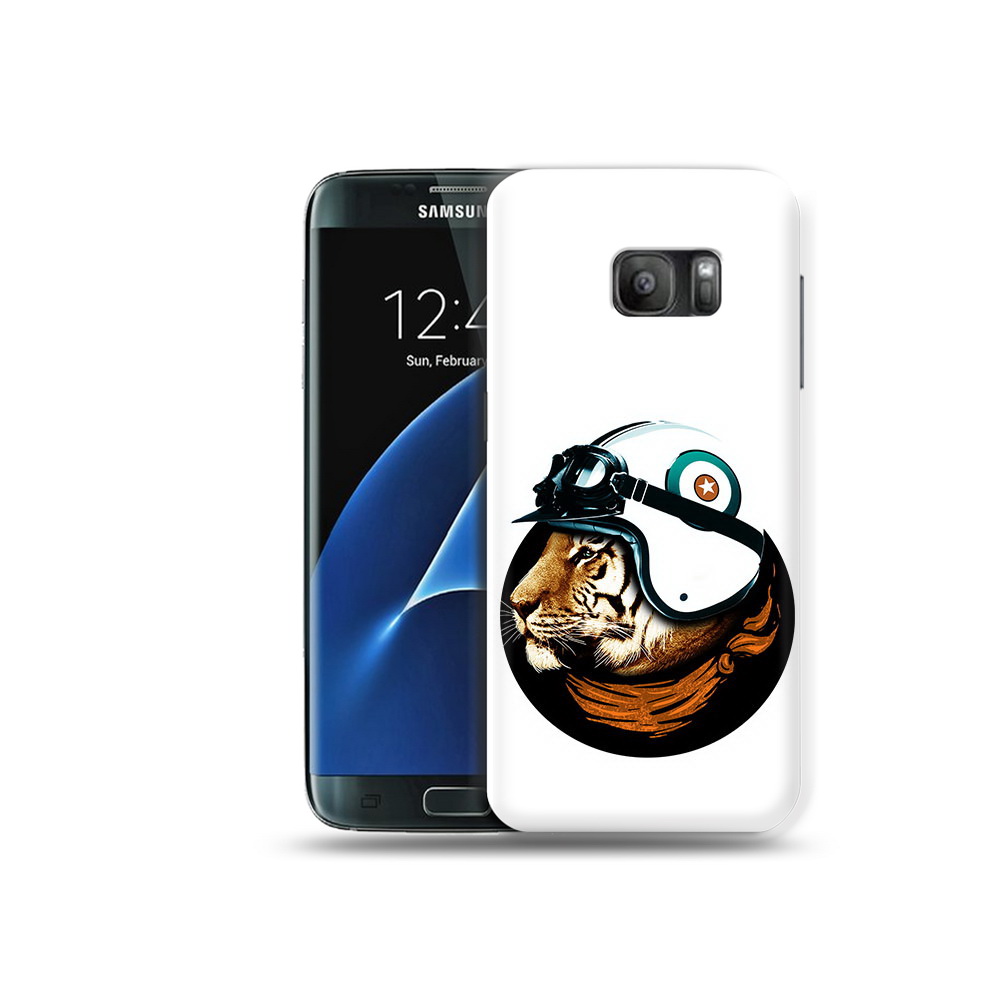 

Чехол MyPads Tocco для Samsung Galaxy S7 Тигр в шлеме, Прозрачный, Tocco