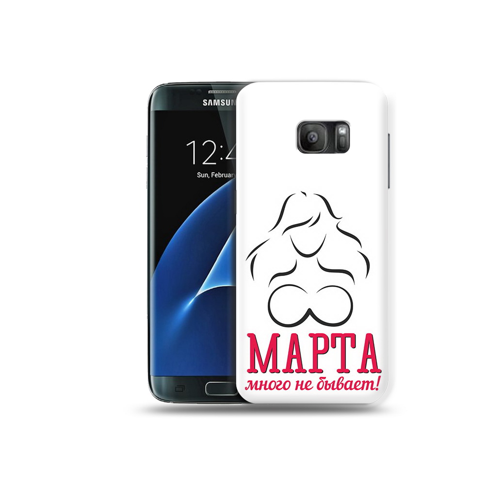 

Чехол MyPads Tocco для Samsung Galaxy S7 8 марта много не бывает, Прозрачный, Tocco