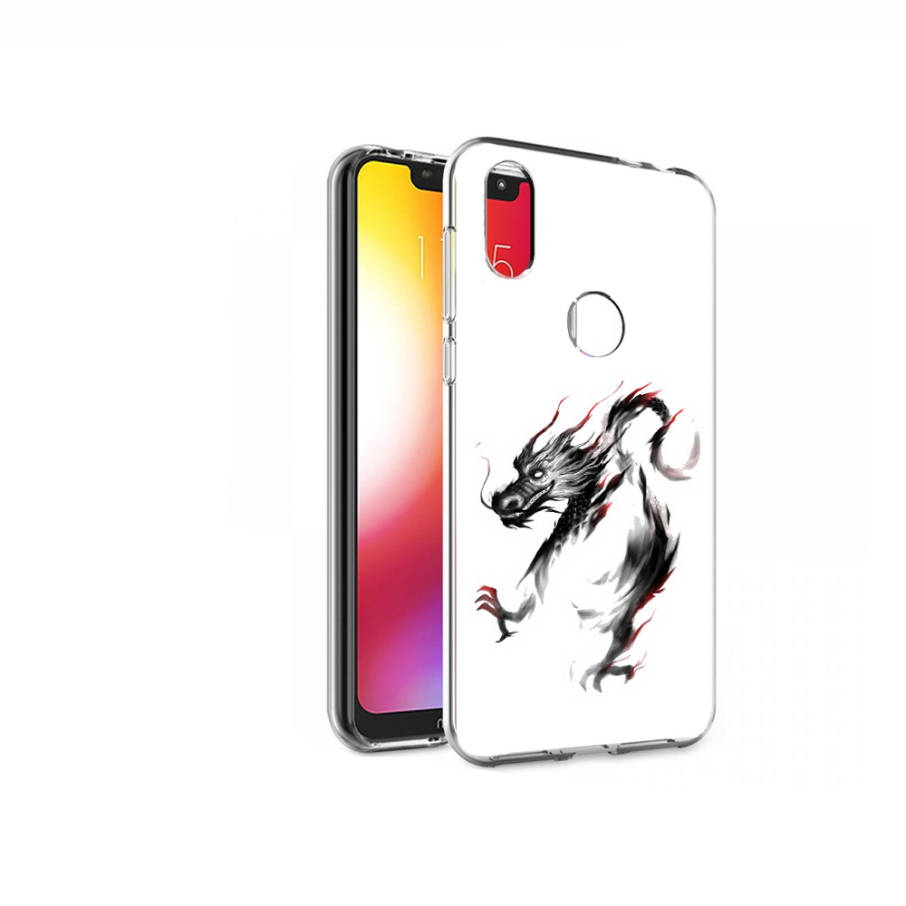 

Чехол MyPads Tocco для Motorola One черный дракон (PT126881.369.690), Прозрачный, Tocco