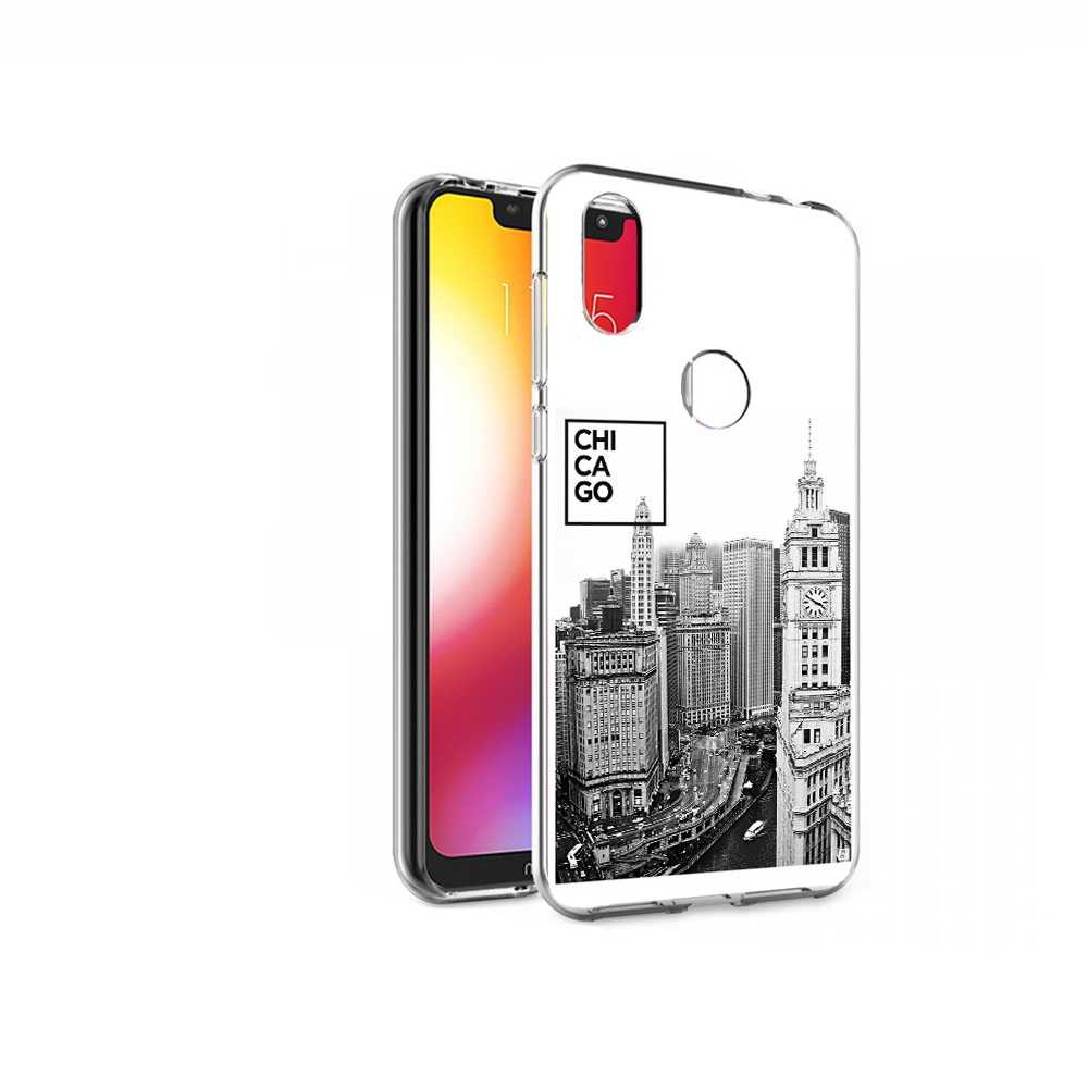 

Чехол MyPads Tocco для Motorola One черно белый чикаго (PT126881.369.689), Прозрачный, Tocco