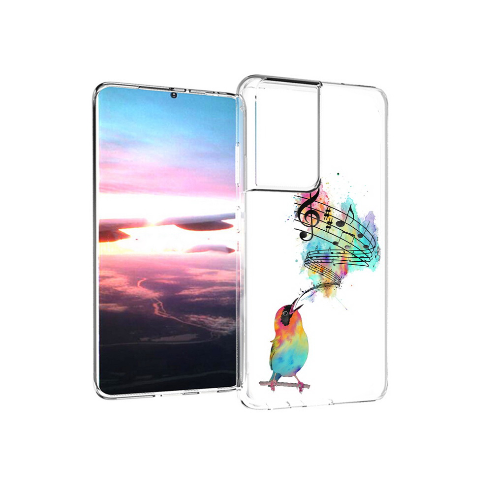 

Чехол MyPads Tocco для Samsung Galaxy S21 Ultra певчая птичка (PT157307.497.536), Прозрачный, Tocco