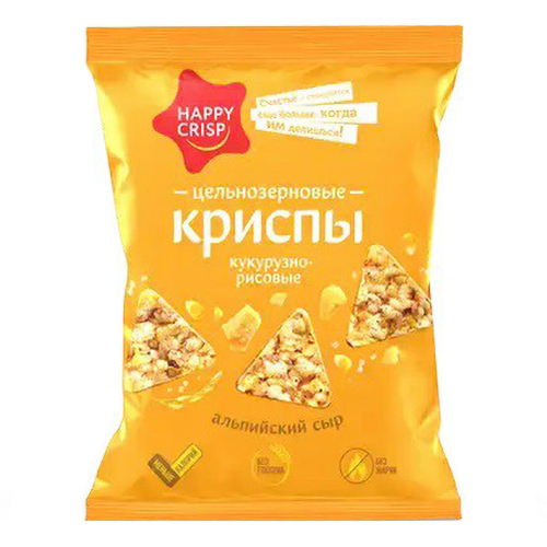 Криспы кукурузно-рисовые Happy Crisp альпийский сыр 50 г