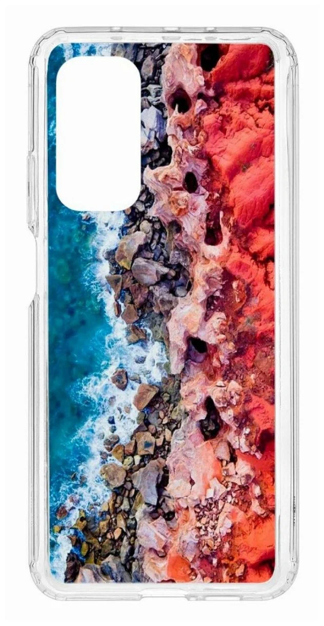 

Чехол Kruche Print Морской берег для Xiaomi Mi 10T, Разноцветный