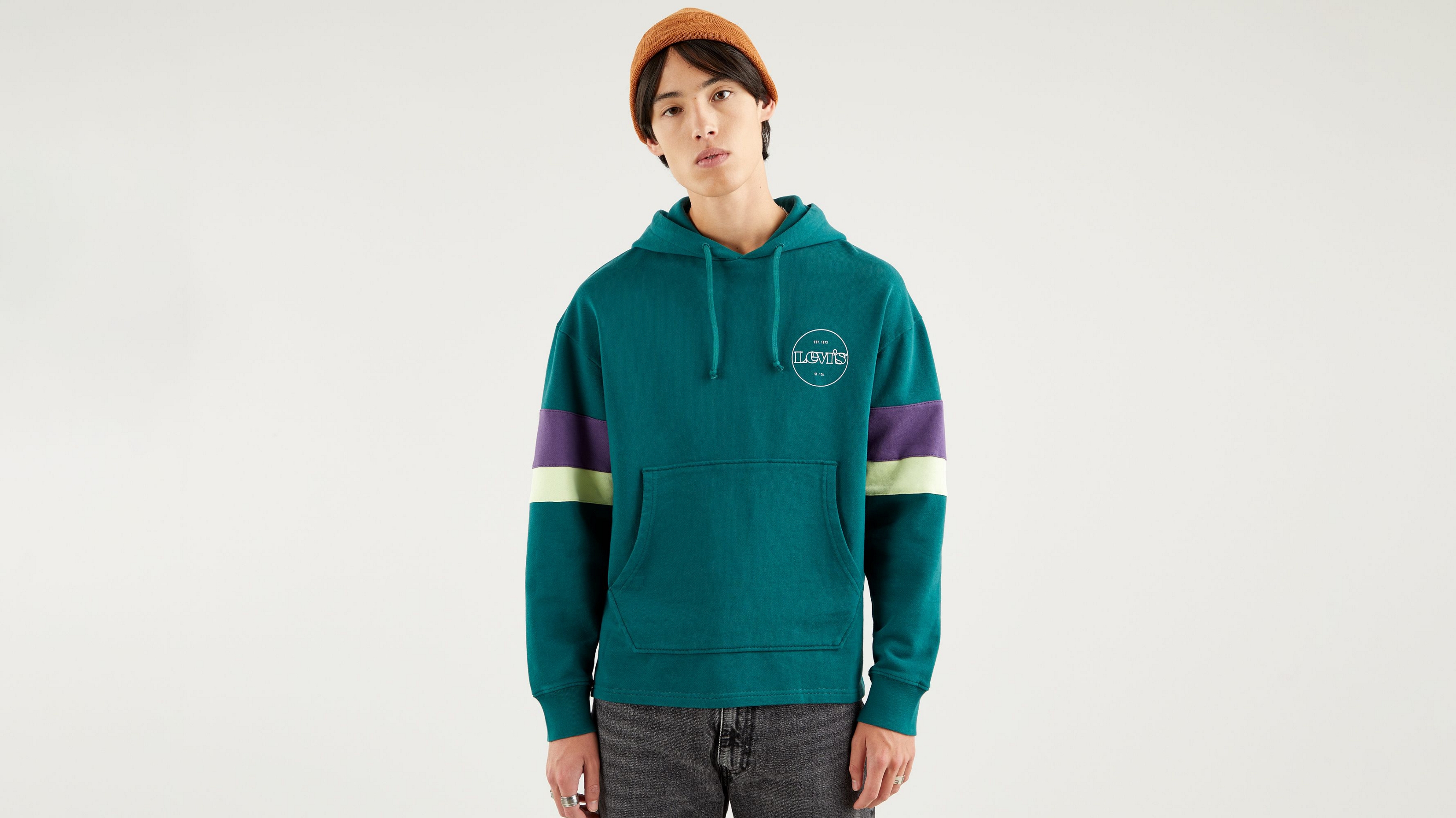 

Худи мужское Levi's 52290-0004 зеленое XS, Зеленый, 52290-0004