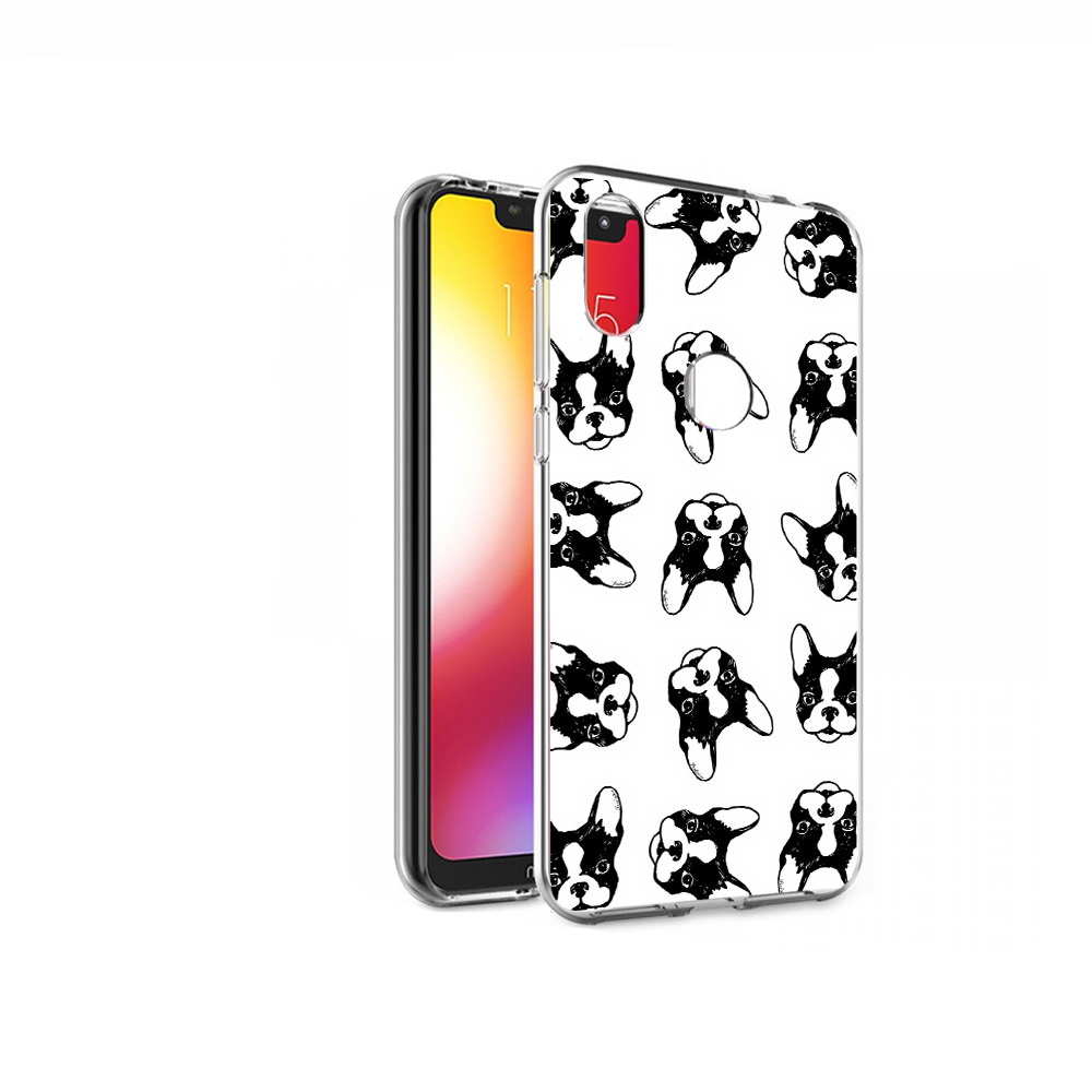 

Чехол MyPads Tocco для Motorola One черно белые собачки (PT126881.369.683), Прозрачный, Tocco
