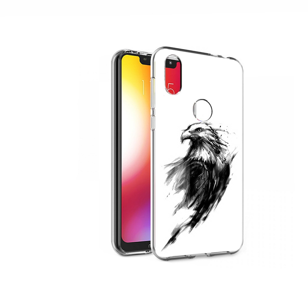 

Чехол MyPads Tocco для Motorola One чб птица (PT126881.369.670), Прозрачный, Tocco