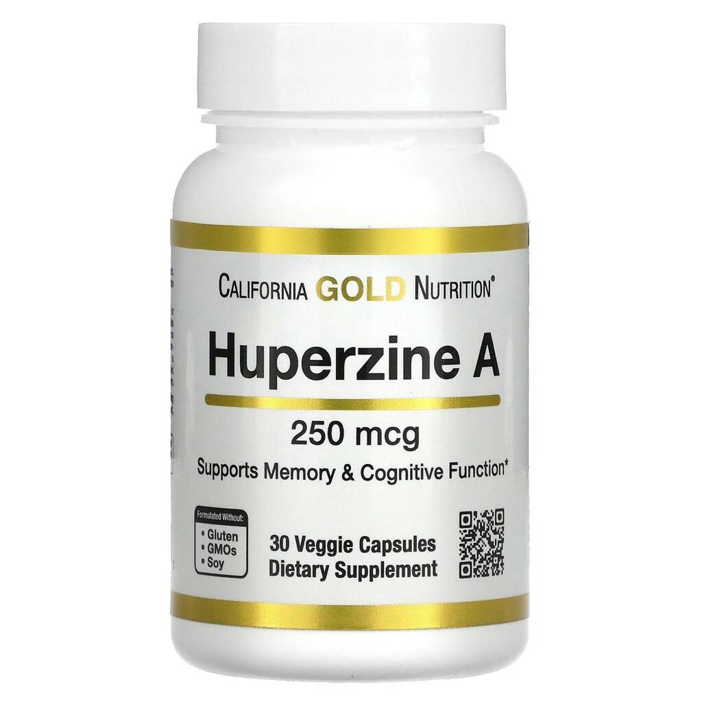 California Gold Nutrition Huperzine A,  250 mcg, 30 капсул