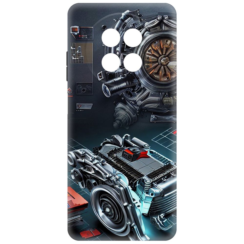 

Чехол-накладка Krutoff Soft Case Моторы для Realme 13+ 5G черный