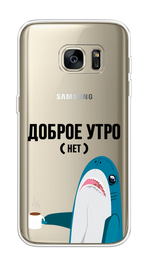 

Чехол Awog на Samsung Galaxy S7 "Доброе утро", Синий;белый;черный, 24550-2