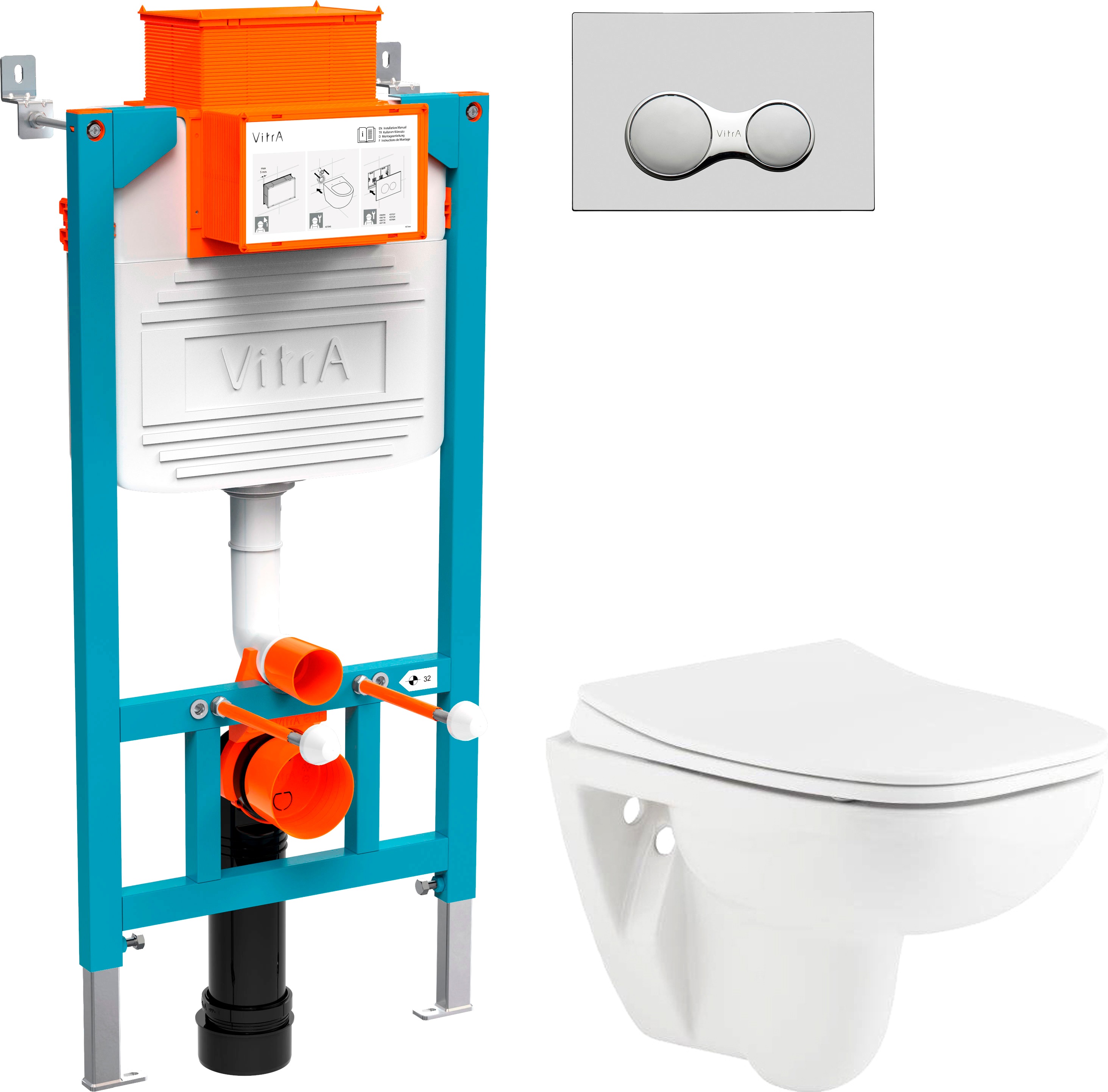 

Комплект Унитаз подвесной Seramiksan Petite A101002H + Система инсталляции для унитазов V, Petite