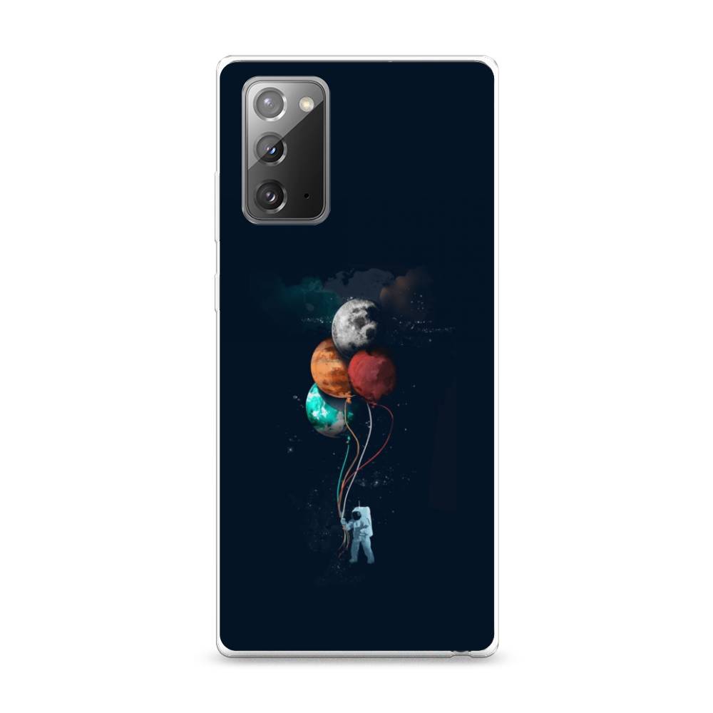 

Чехол на Samsung Galaxy Note 20 "Космонавт с шариками", Разноцветный, 2100950-4