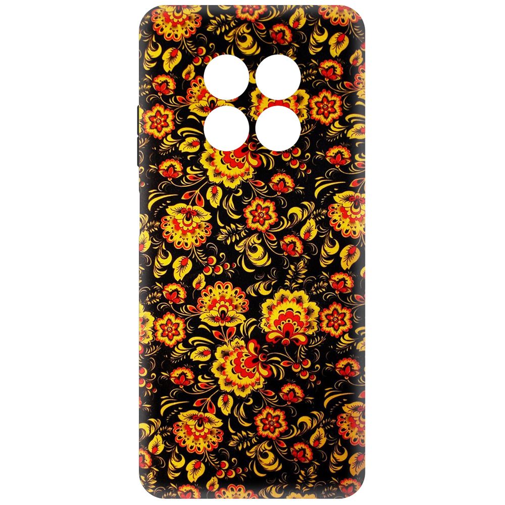 

Чехол-накладка Krutoff Soft Case Хохлома для Realme 13 5G черный