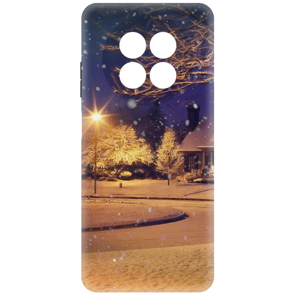 

Чехол-накладка Krutoff Soft Case Зимняя сказка для Realme 13 5G черный