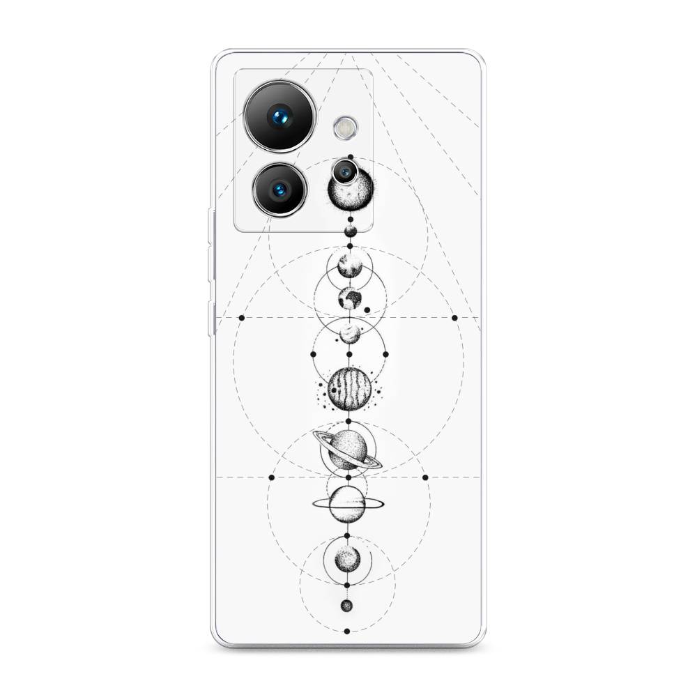 

Чехол на Infinix Zero Ultra 5G "Парад планет", Серый, 3102850-2