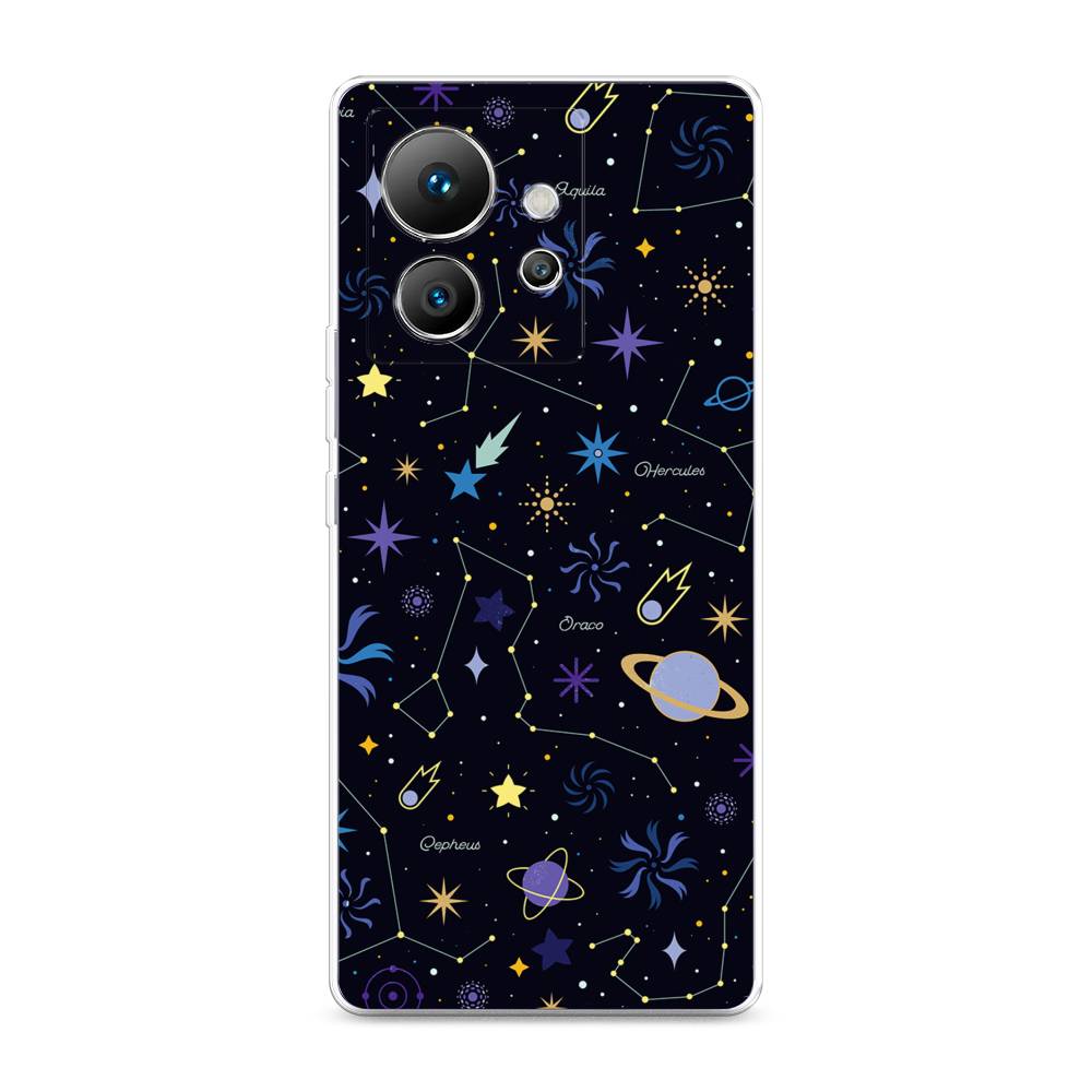

Чехол на Infinix Zero Ultra 5G "Цветной космос", Желтый, 3102850-2
