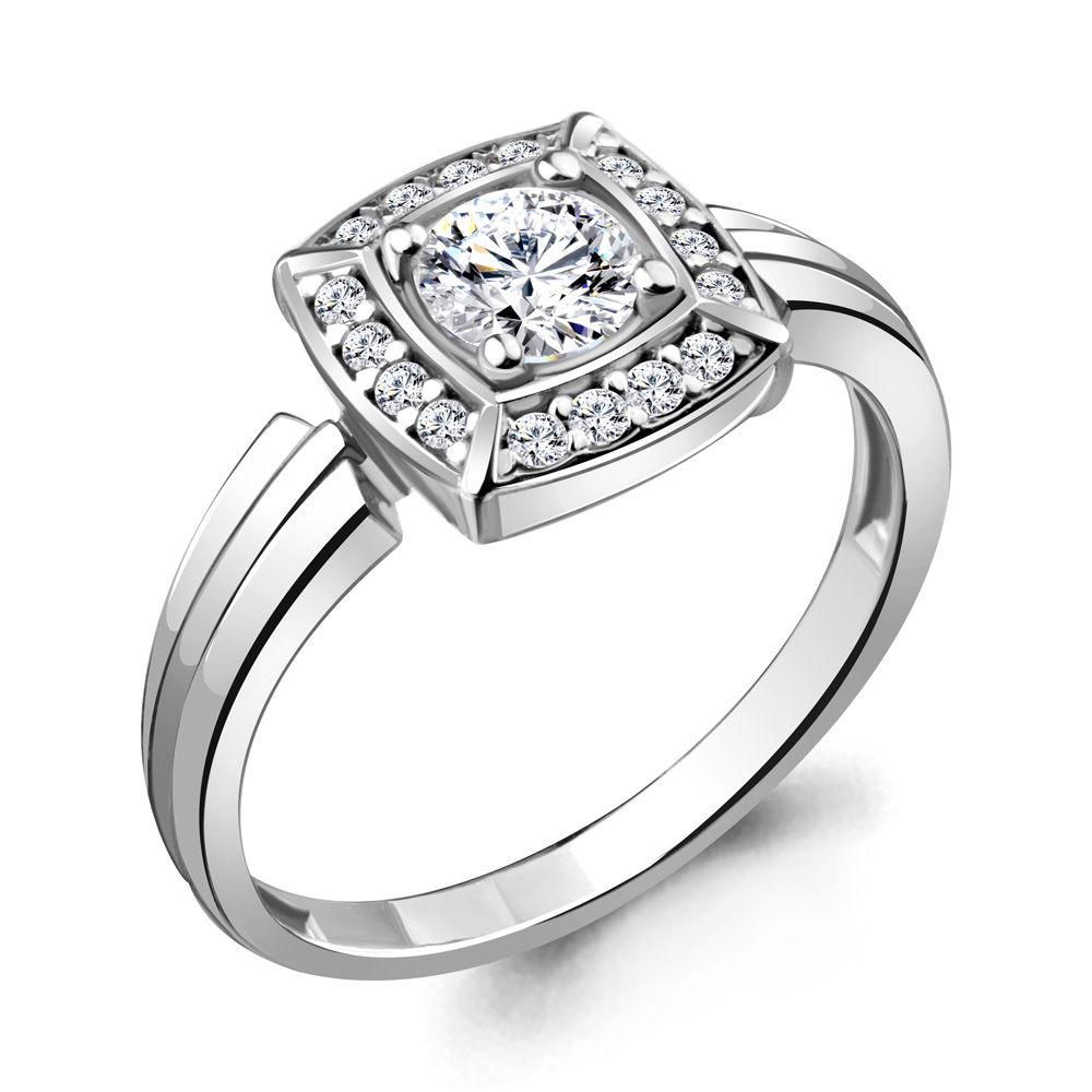 

Кольцо из серебра с фианитом Aquamarine Aquamarine 68745А_925_р р. 17, 68745А_925_р