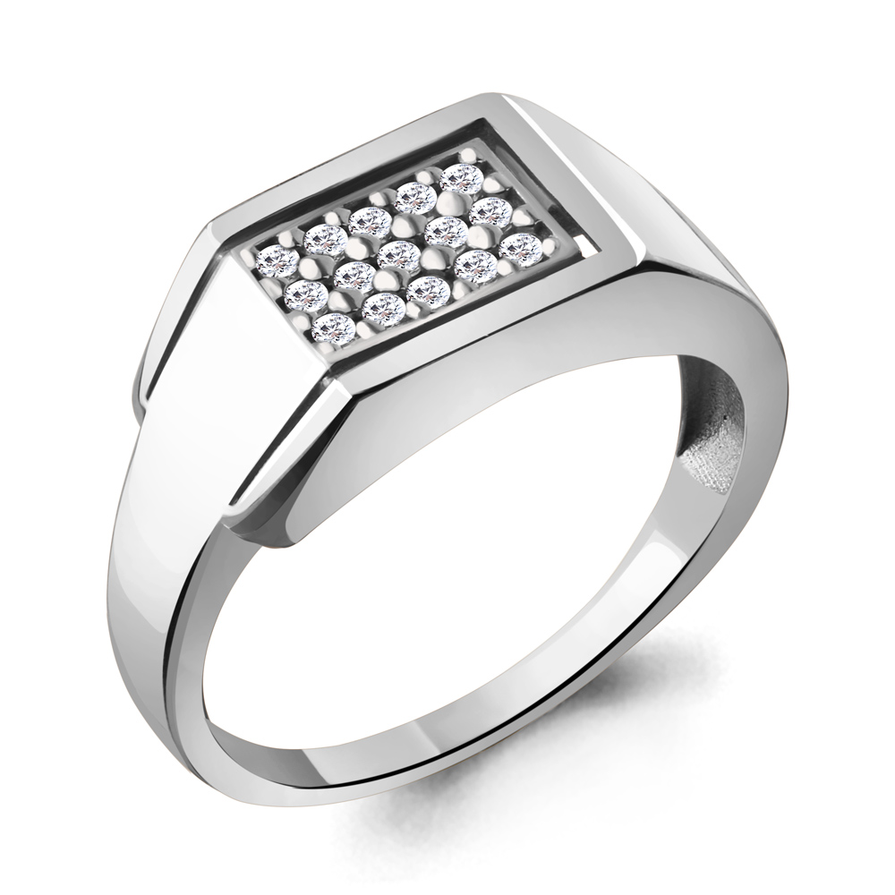 

Кольцо из серебра с фианитом р.20,5 Aquamarine 68740А_925_р, 68740А_925_р
