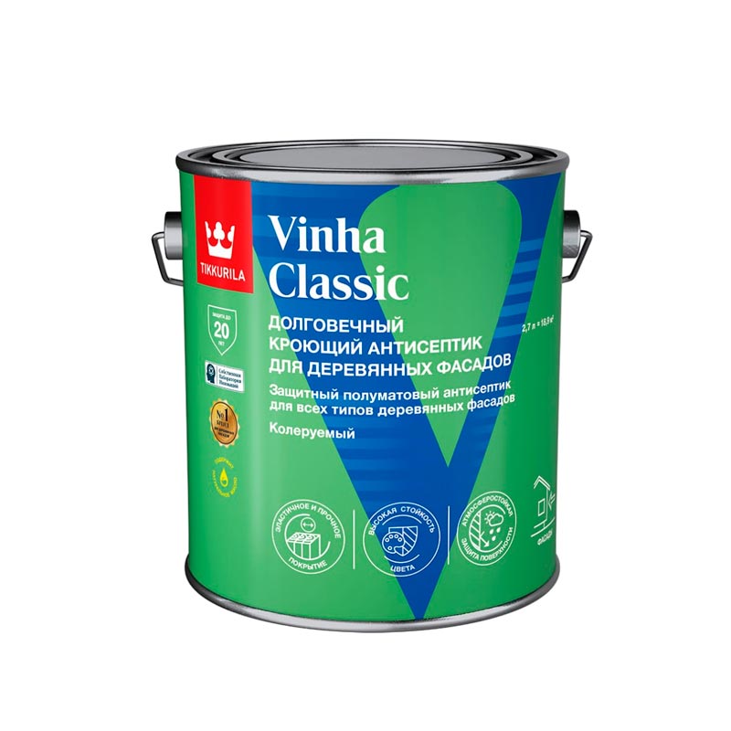 Антисептик TIKKURILA Vinha Classic Белый 2,7 л